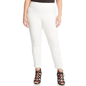 New $118 Karen Kane Women's Off White Piper Pant Plus Size 20W Viscose Cotton